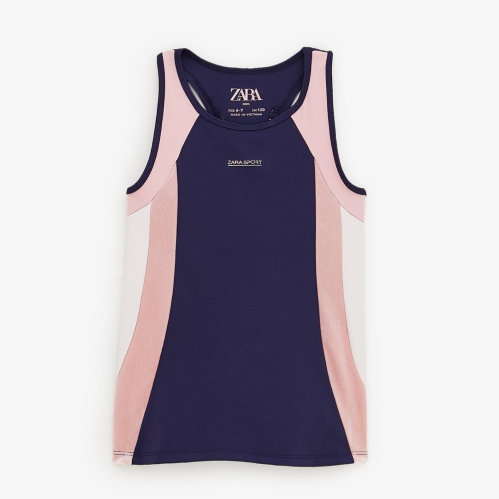 NWT Zara Girls Sporty Collection Velvet Vest